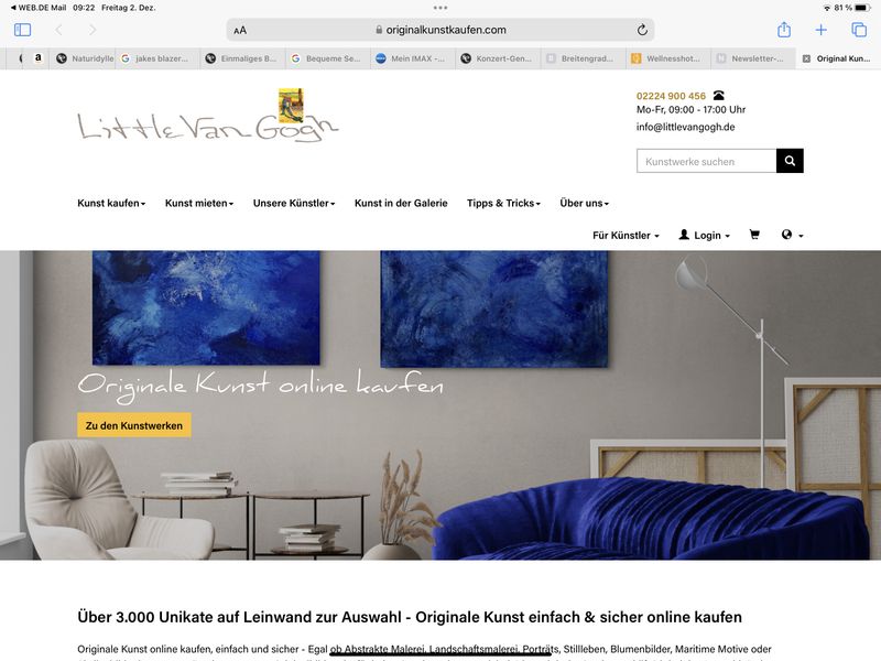 Website "Little Van Gogh", Isabel Kleinert